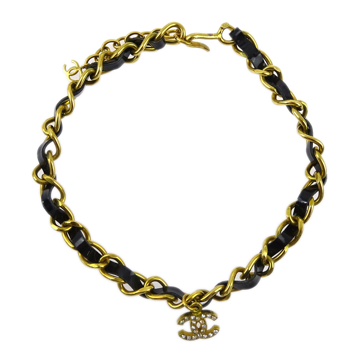 Chanel 1995 Crystal & Gold CC Choker