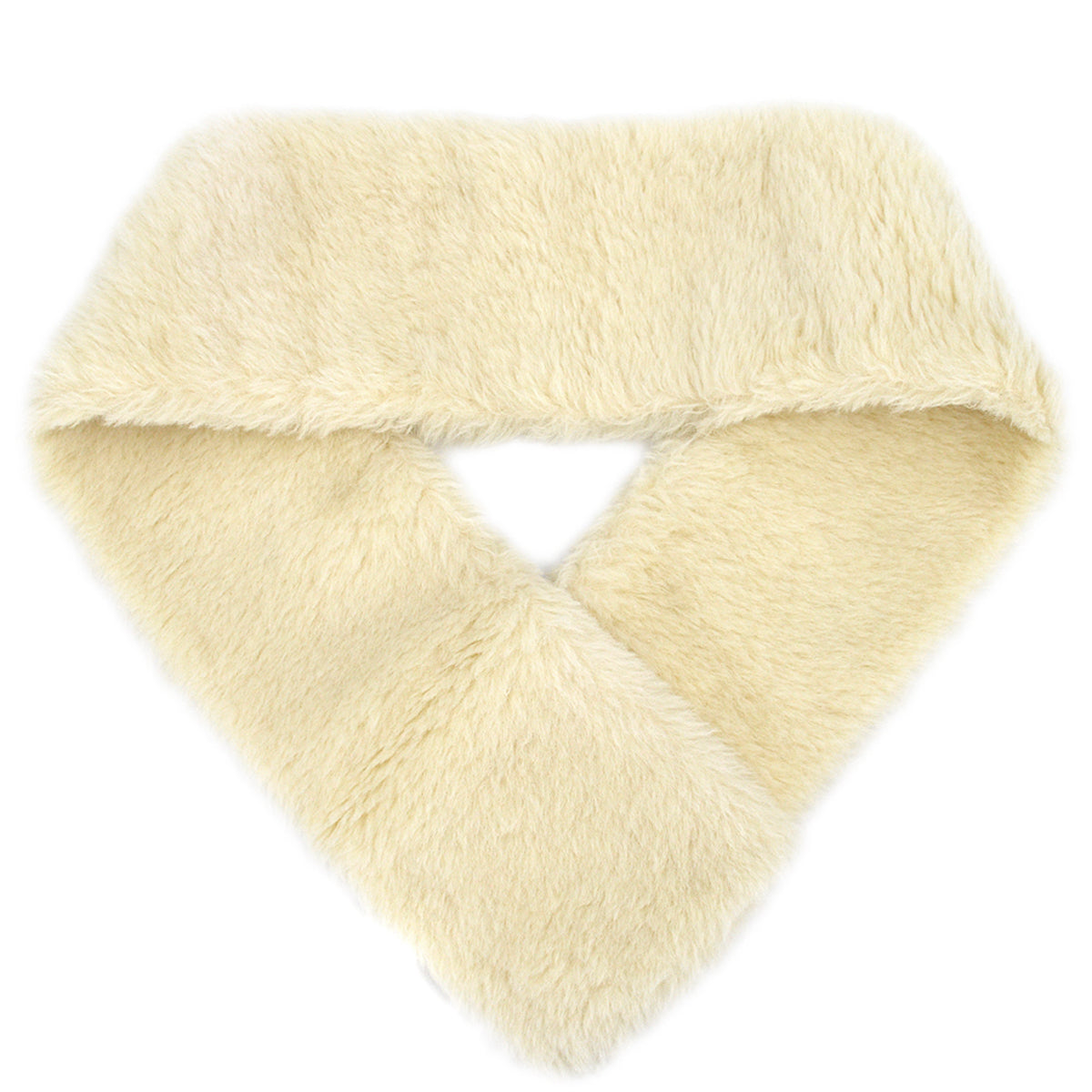 Chanel Fur Shawl White Small Good