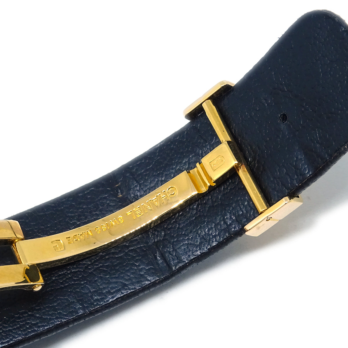 Chanel Matelasse Watch 18KYG Black