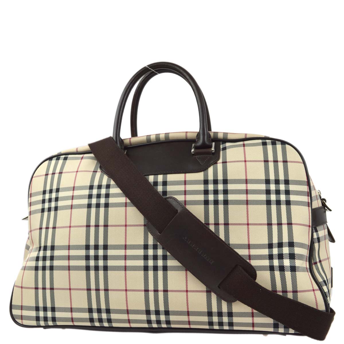 Burberry Beige  Check 2way Duffle Shoulder HandBag 181831