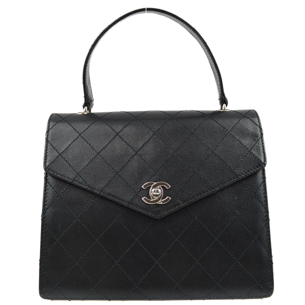 Chanel 1997-1999 Black Caviar Handbag
