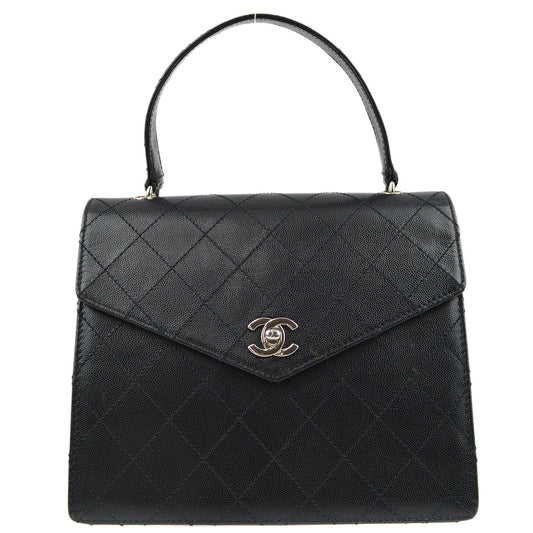 Chanel 1997-1999 Black Caviar Handbag