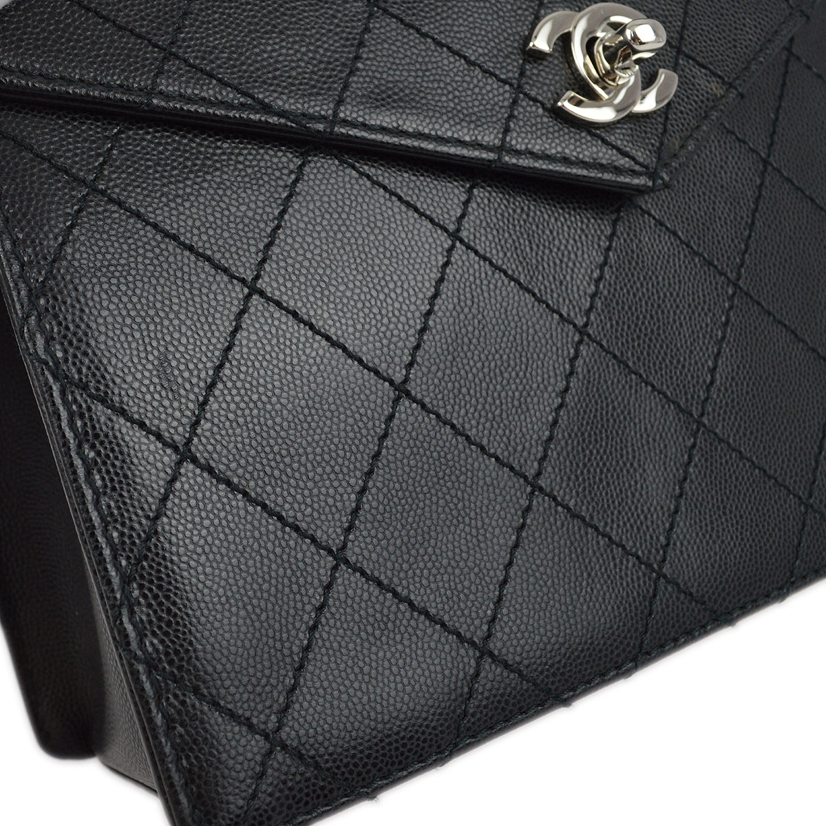 Chanel 1997-1999 Black Caviar Handbag