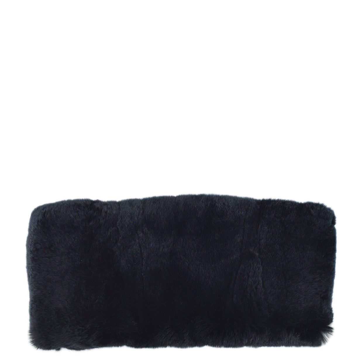 Chanel Fur Shawl Stole Black Small Good