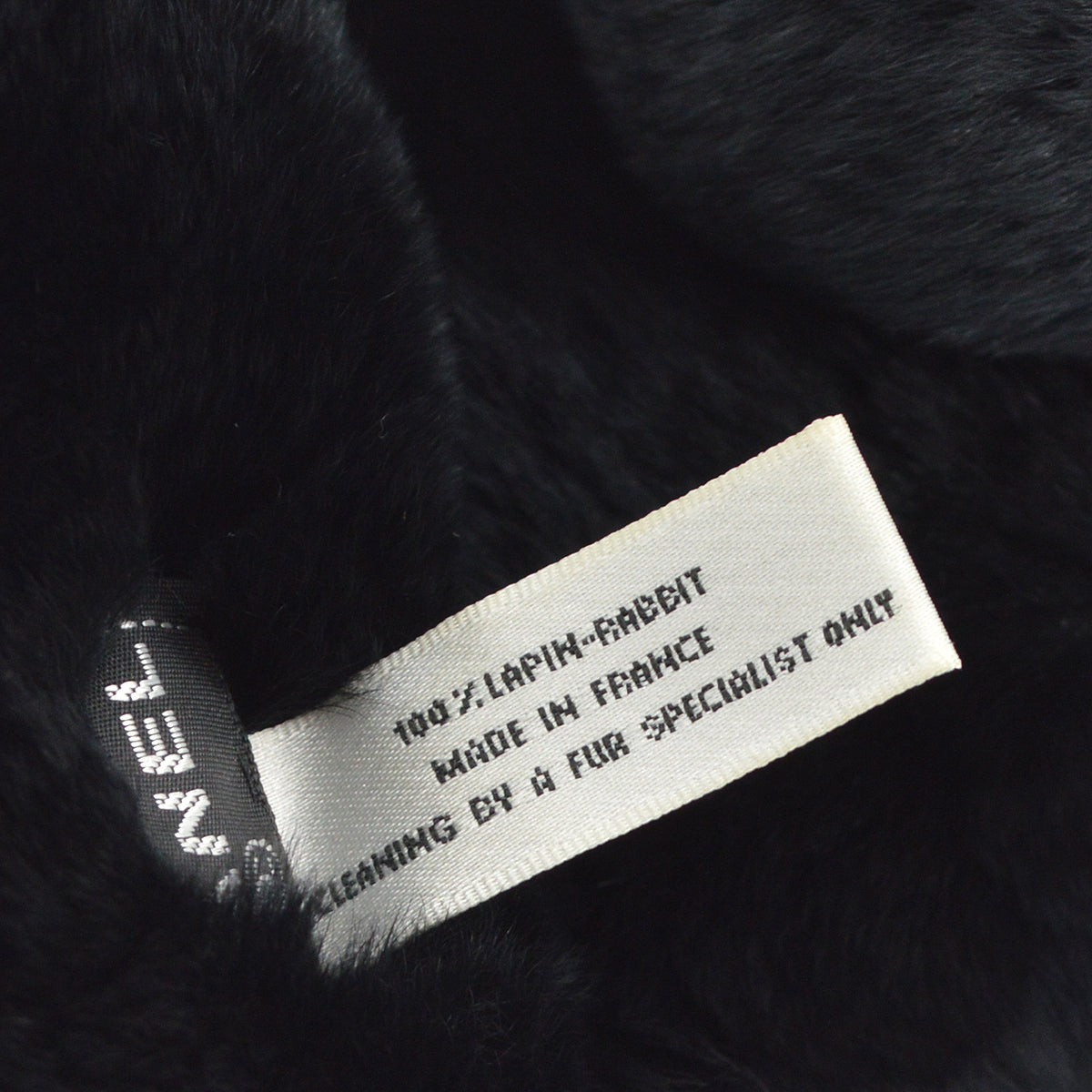 Chanel Fur Shawl Stole Black Small Good