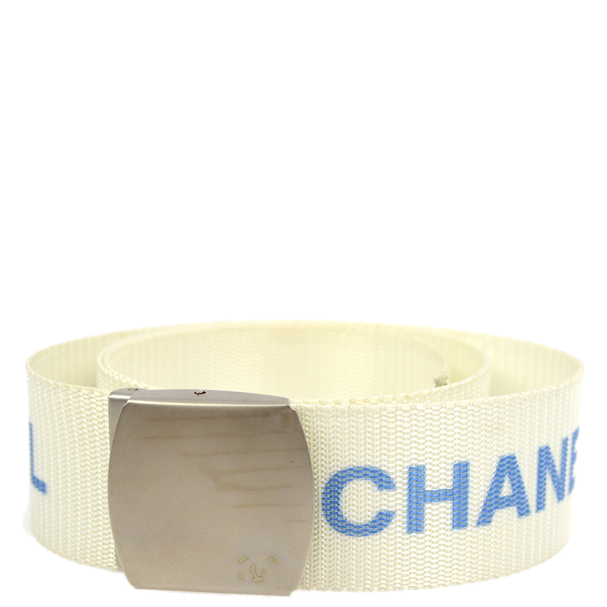 Chanel White GI Belt 99S Small Good