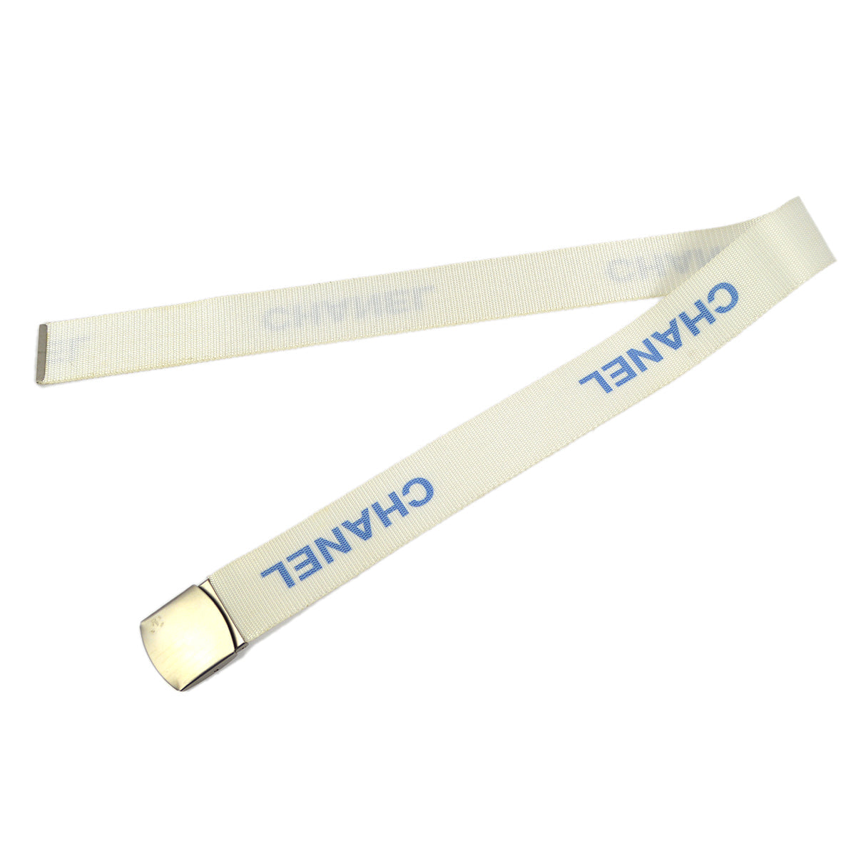 Chanel White GI Belt 99S Small Good
