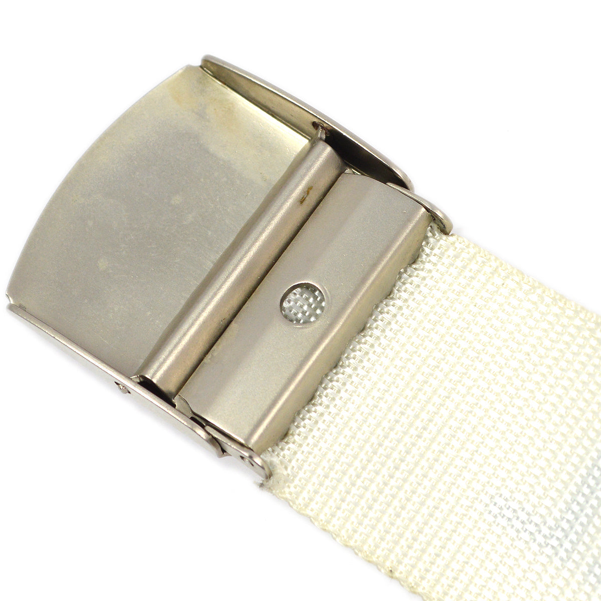 Chanel White GI Belt 99S Small Good