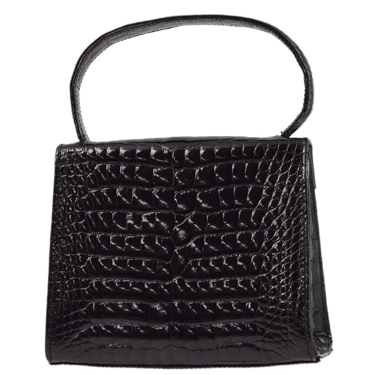 Chanel * 1996-1997 Black Crocodile Handbag