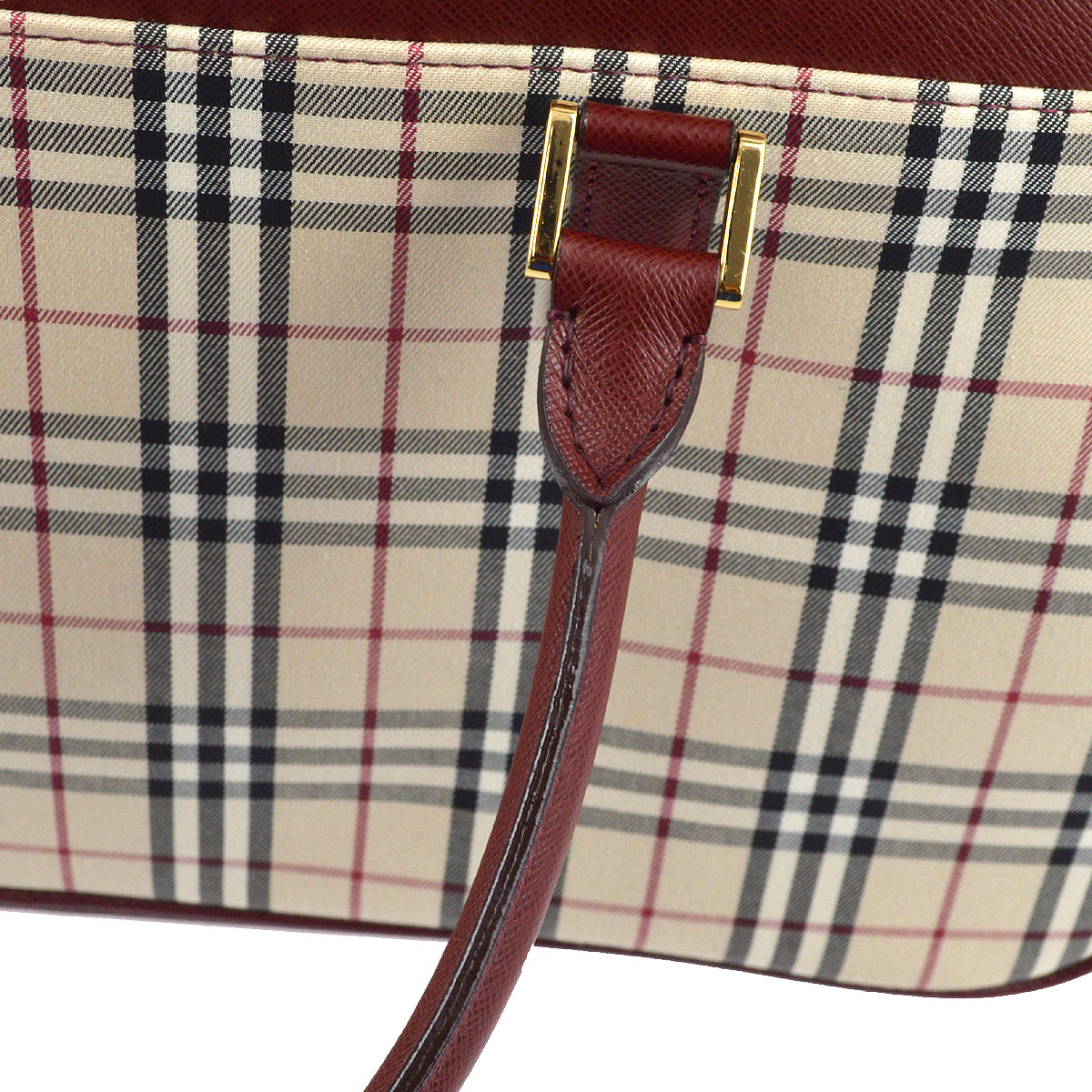 Burberry Beige Bordeaux  Check 2way HandBag 181833