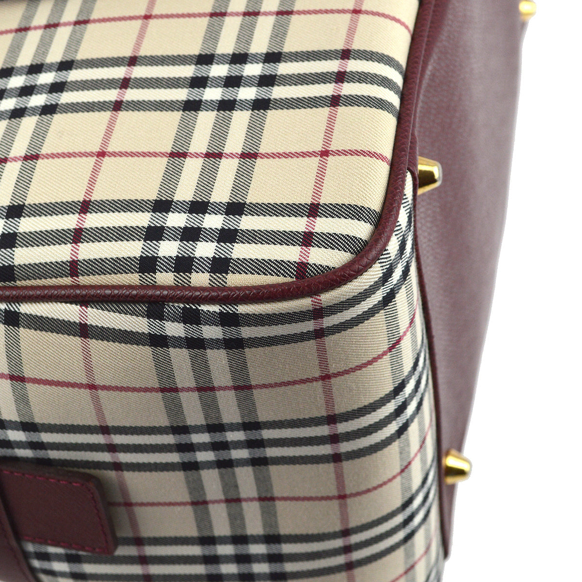 Burberry Beige Bordeaux  Check 2way HandBag 182065