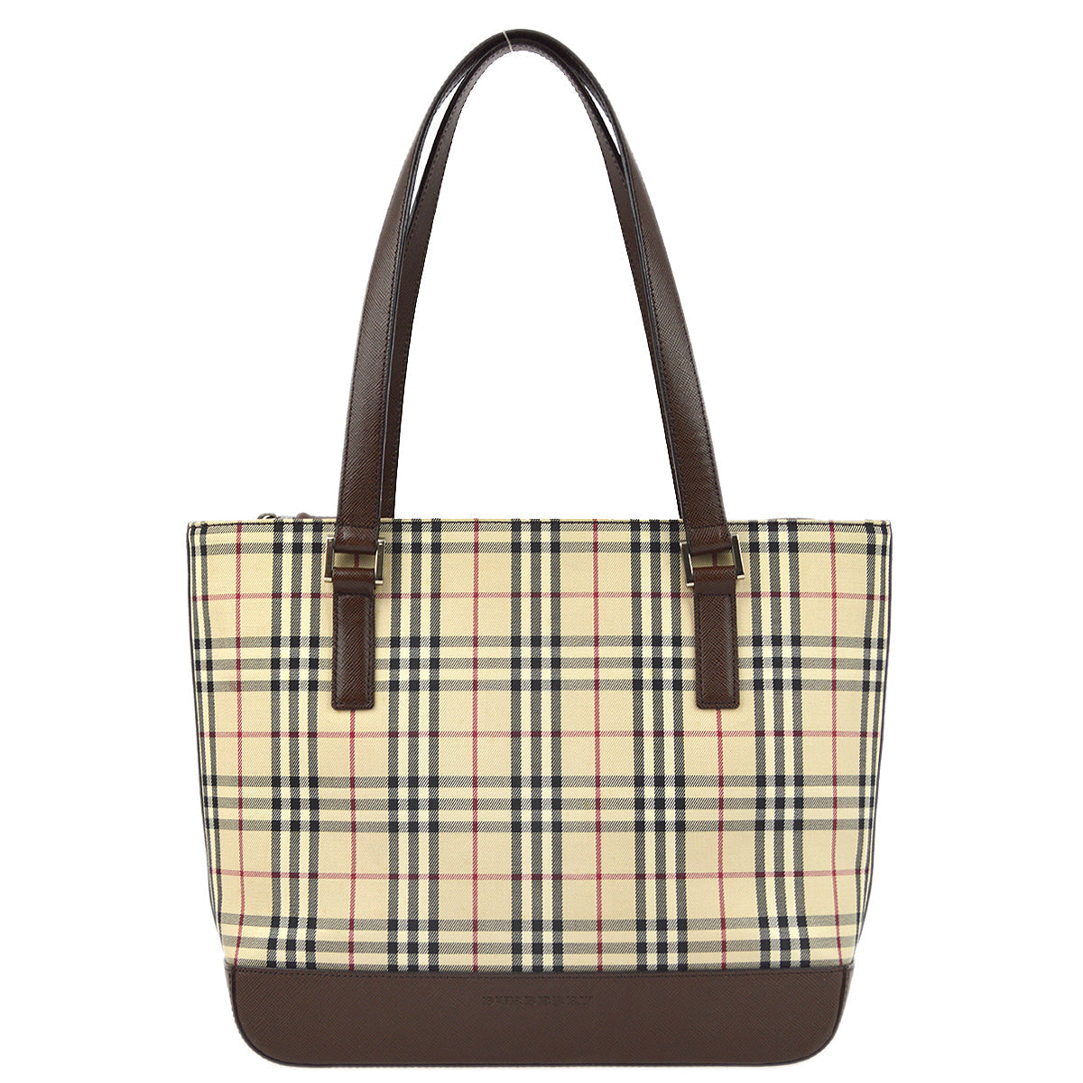 Burberry Beige  Check Tote Shoulder Bag 182135