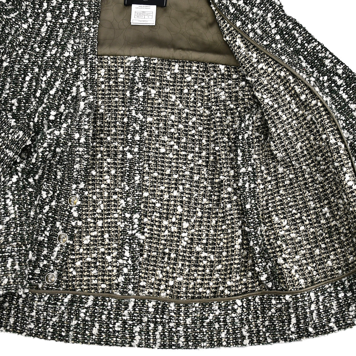 Chanel Setup Suit Jacket Dress Green 04A #36