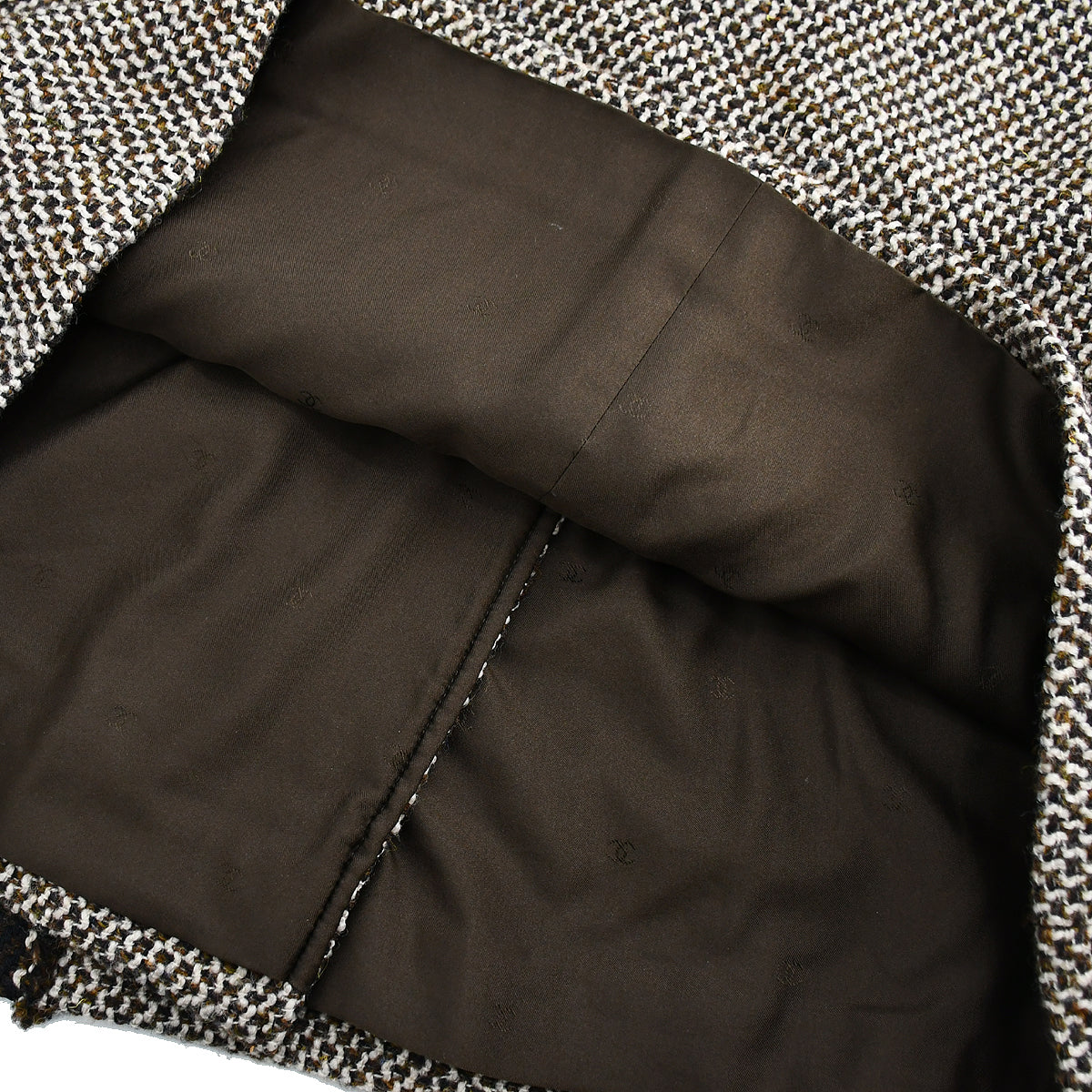 Chanel Setup Suit Jacket Skirt Brown 98A #36