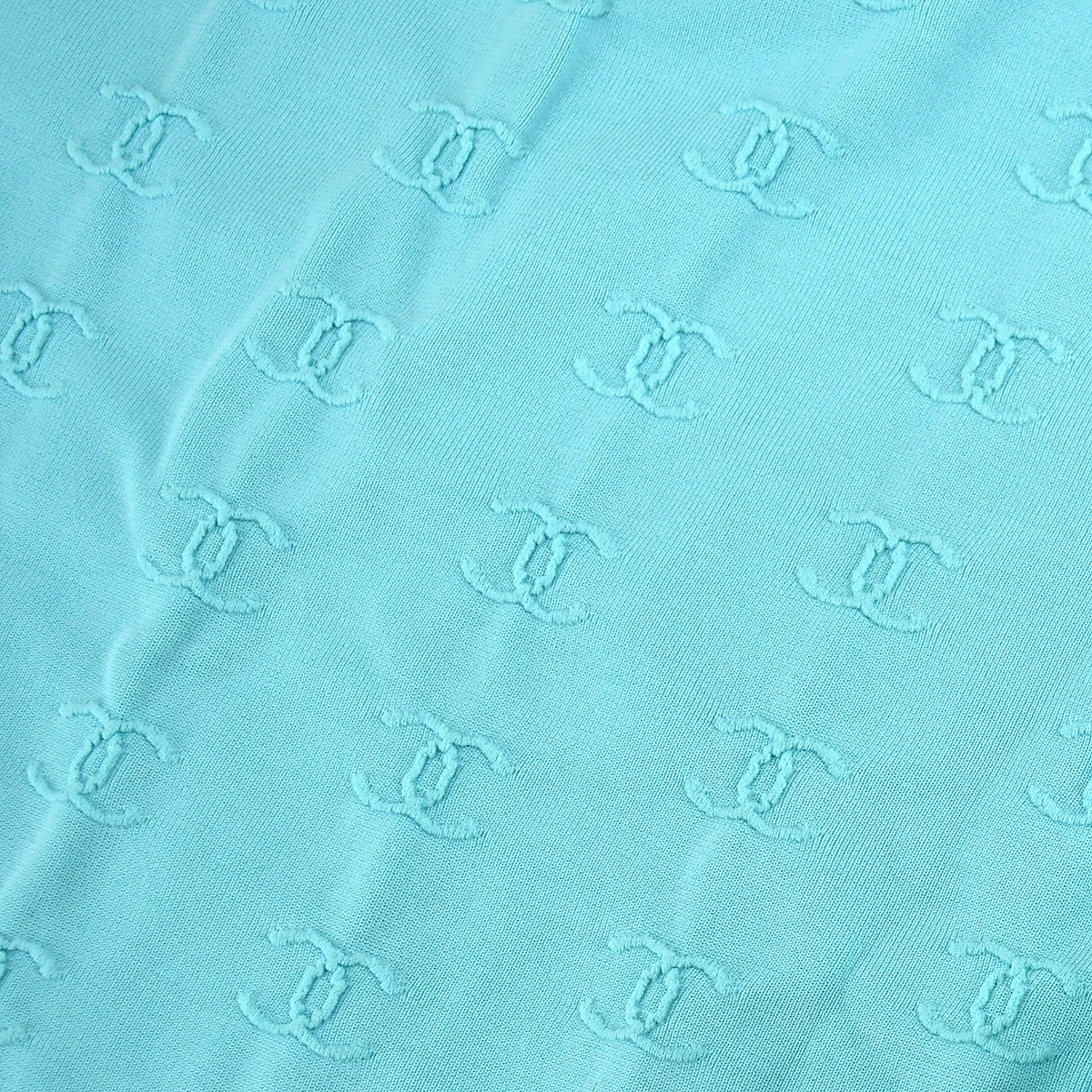 Chanel Cropped T-shirt Light Blue 97P #36