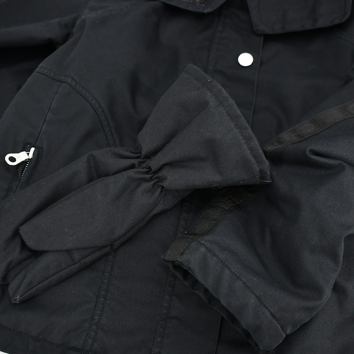 Chanel Sport Line Zip Up Hooded Jacket Black 02A #40