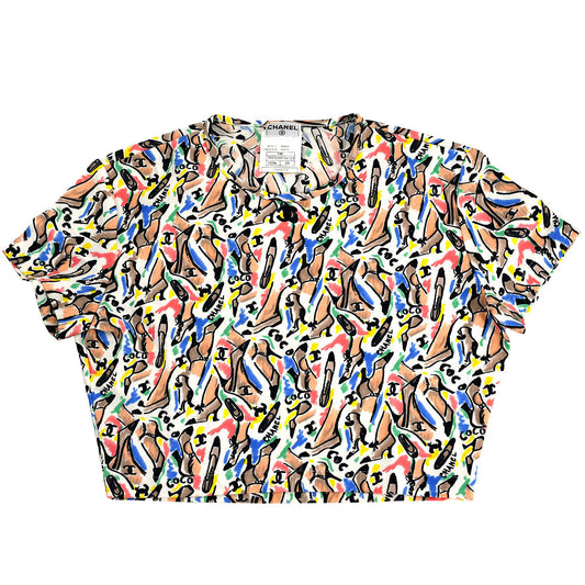 Chanel Cropped T-shirt Multicolor P95 #44