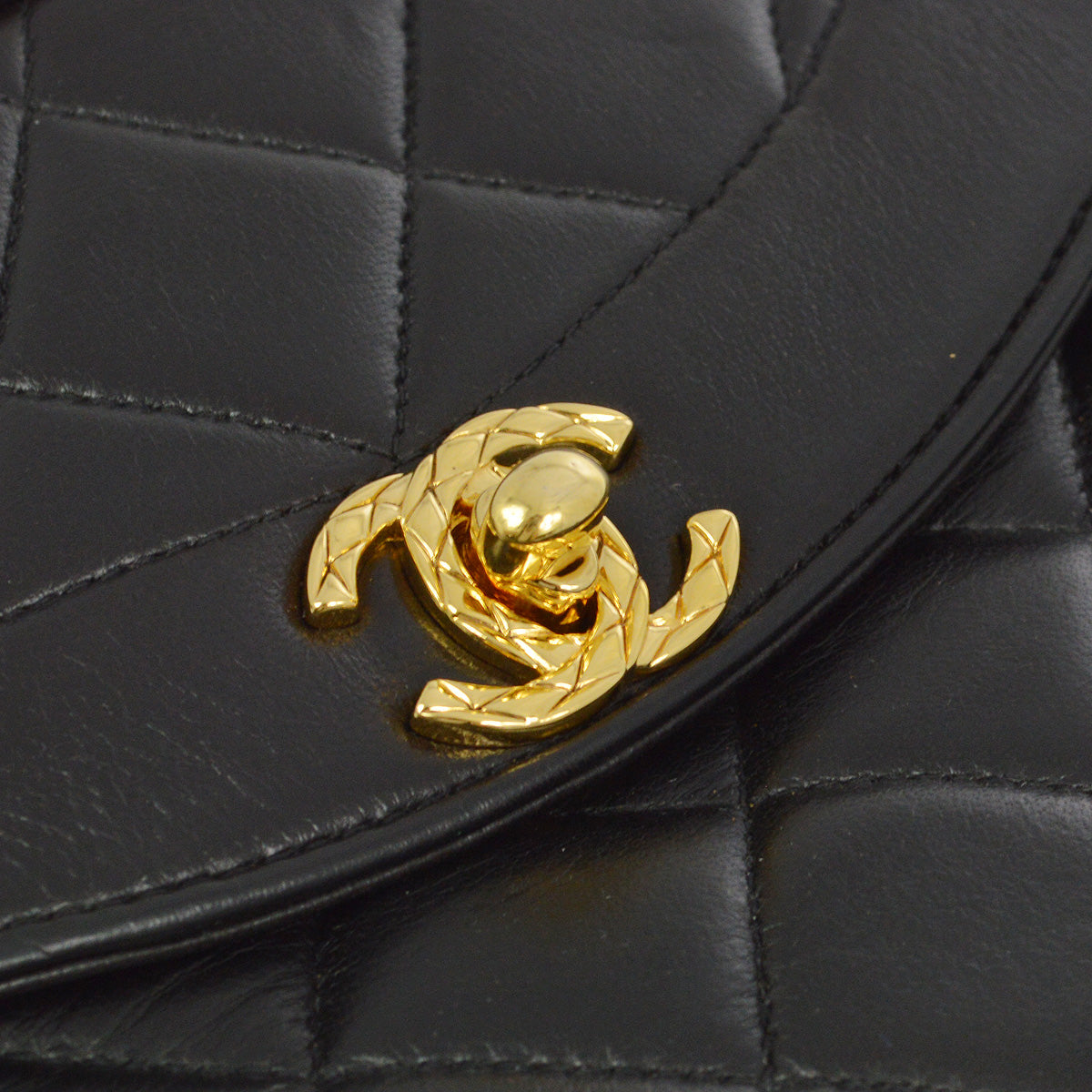 Chanel 1994-1996 Black Lambskin Camera Bag Mini