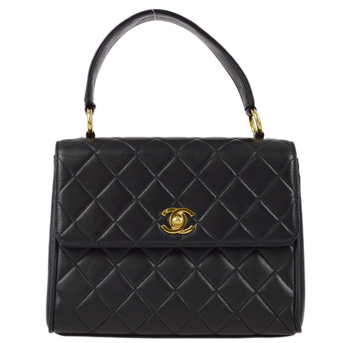 Chanel 1996-1997 Black Lambskin Handbag