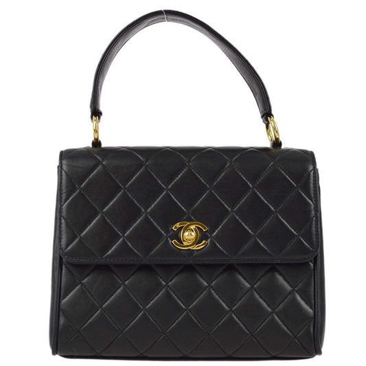 Chanel 1996-1997 Black Lambskin Handbag