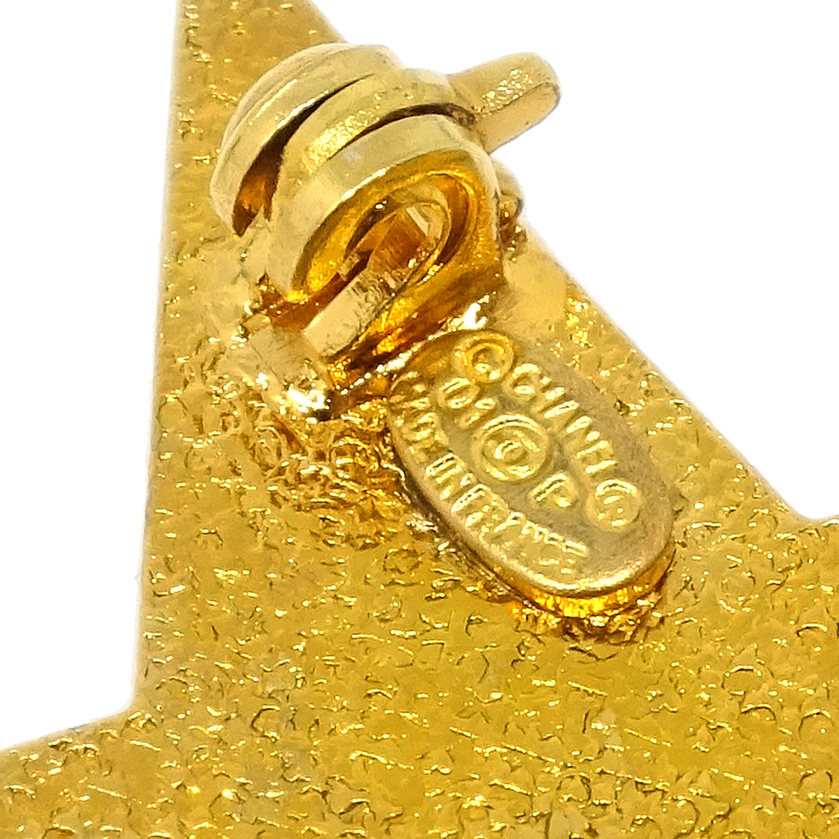 Chanel Star Brooch Pin White 01P