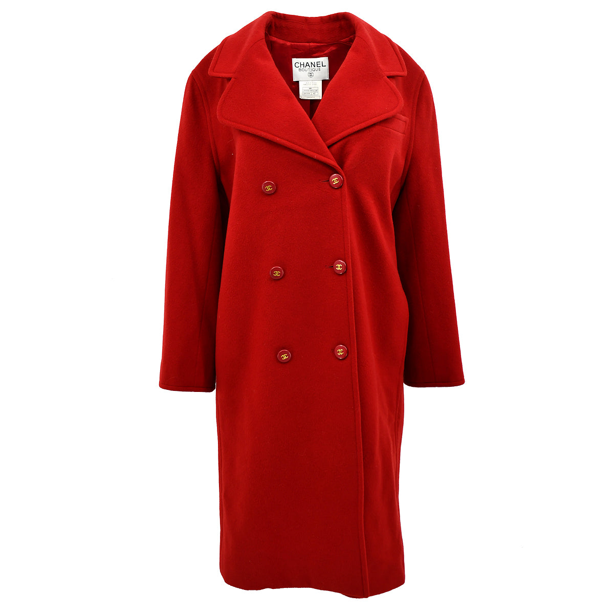 Chanel Coat Red 95A #42