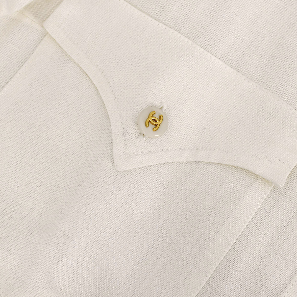 Chanel Shirt White 97P #38