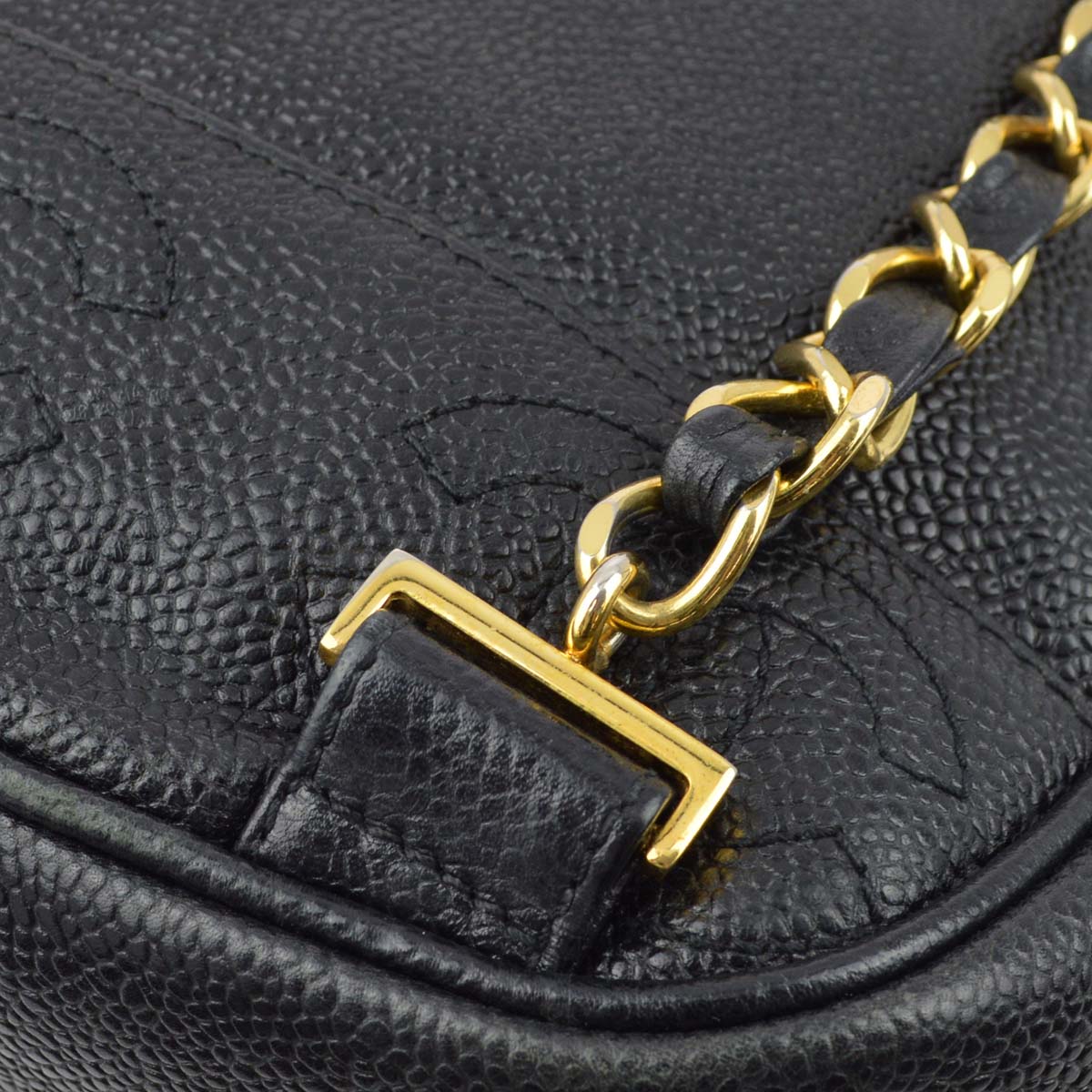Chanel 1996-1997 Black Caviar Triple CC Backpack
