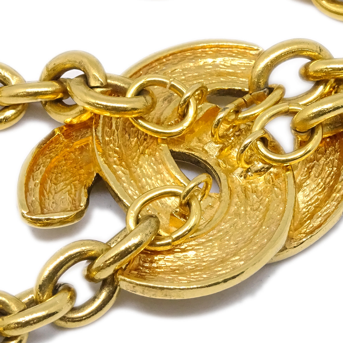 Chanel CC Gold Chain Belt 6051 Small Good
