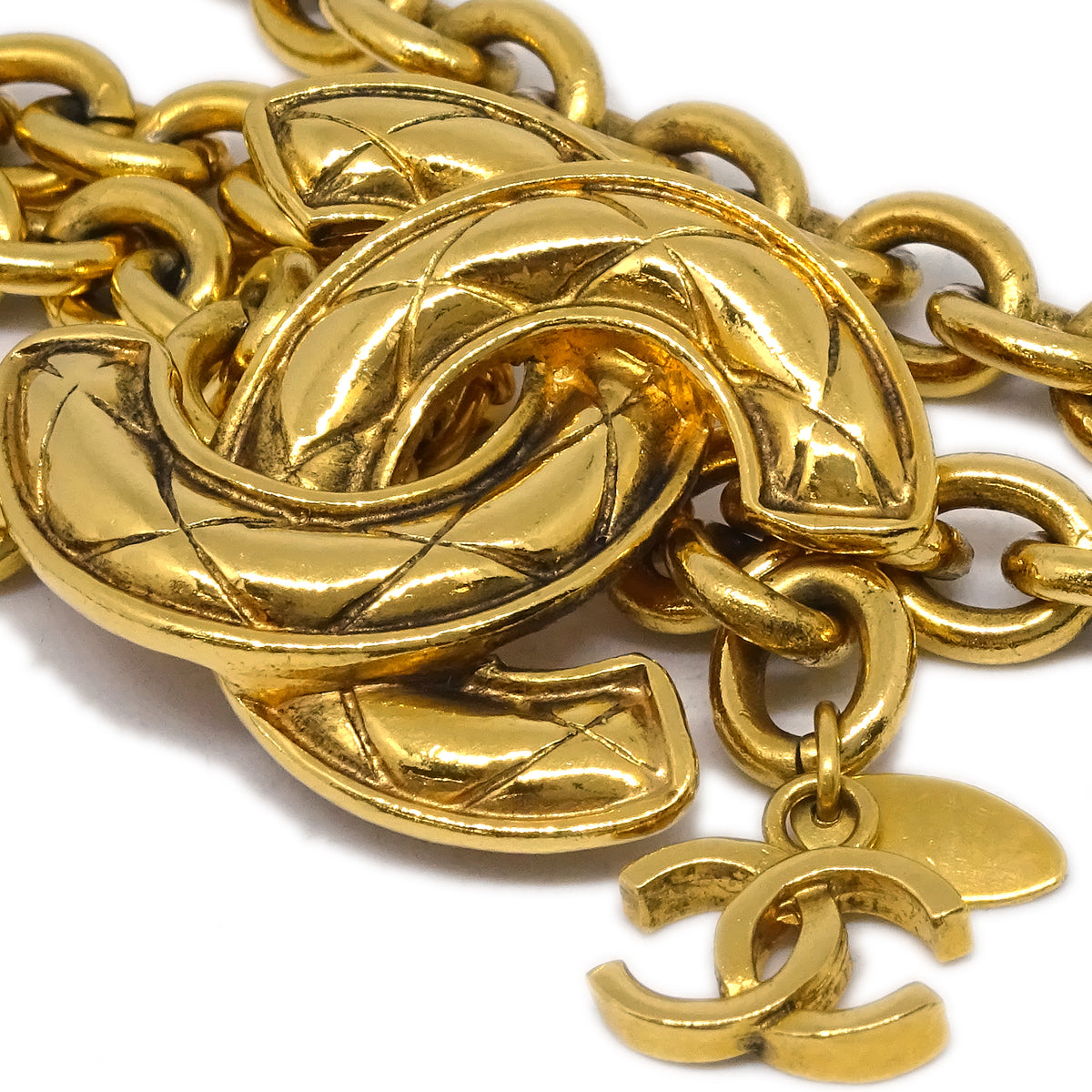 Chanel CC Gold Chain Belt 6051 Small Good