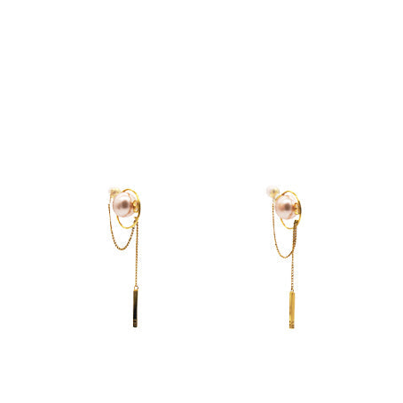 Dior Faux Pearl Tribales Drop Earrings