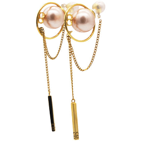 Dior Faux Pearl Tribales Drop Earrings