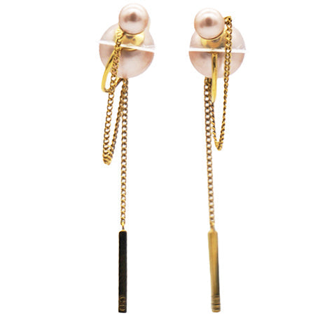 Dior Faux Pearl Tribales Drop Earrings