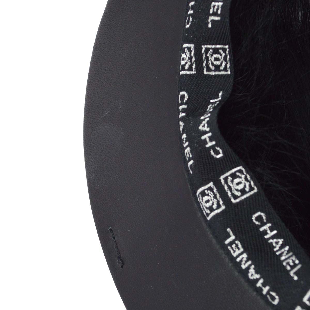 Chanel Sport Line Hunting Cap Hat Black #57 Small Good