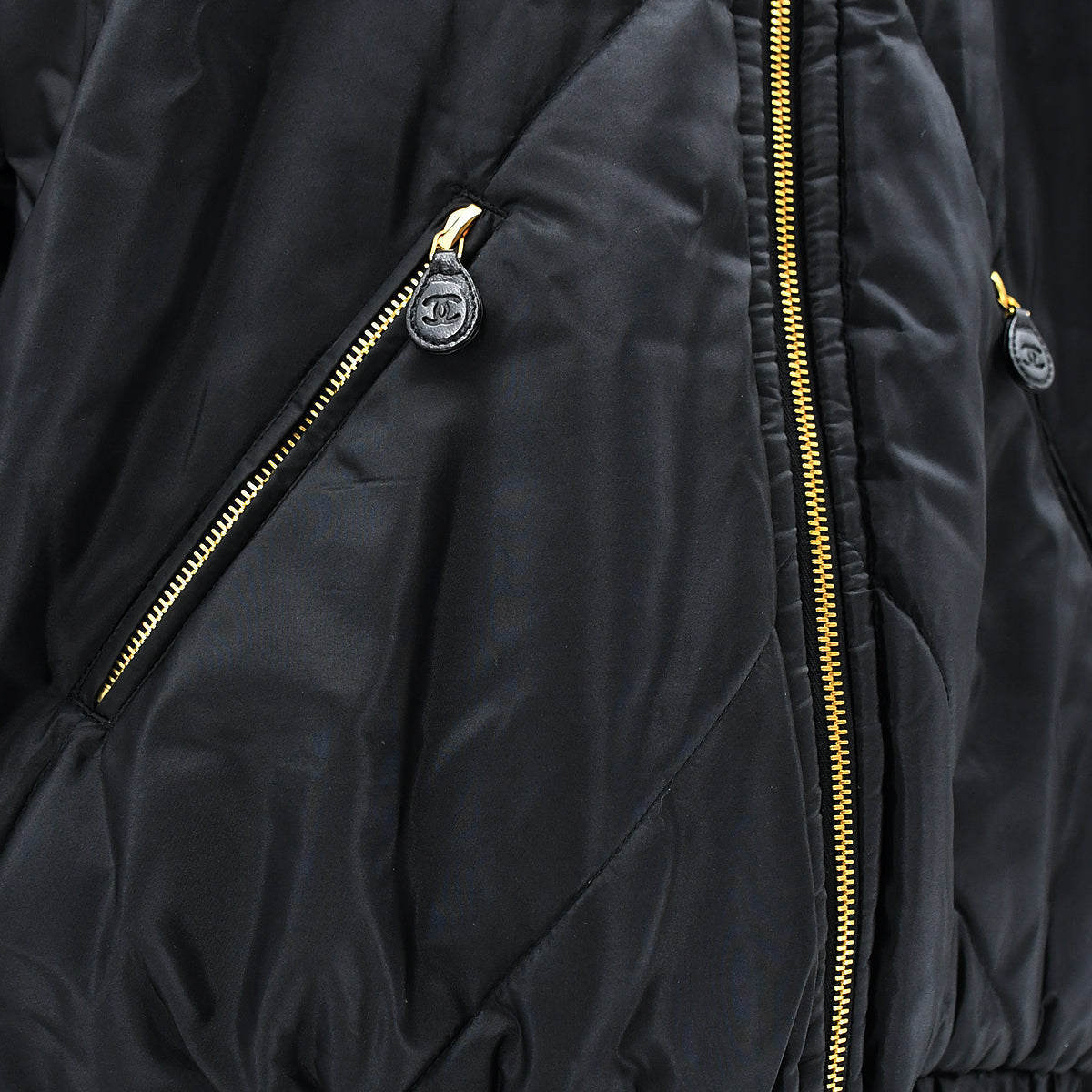 Chanel Zip Up Jacket Black #42