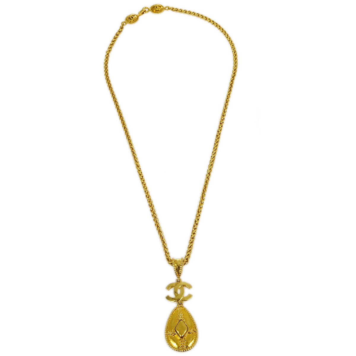 Chanel Gold Pendant Necklace 96A