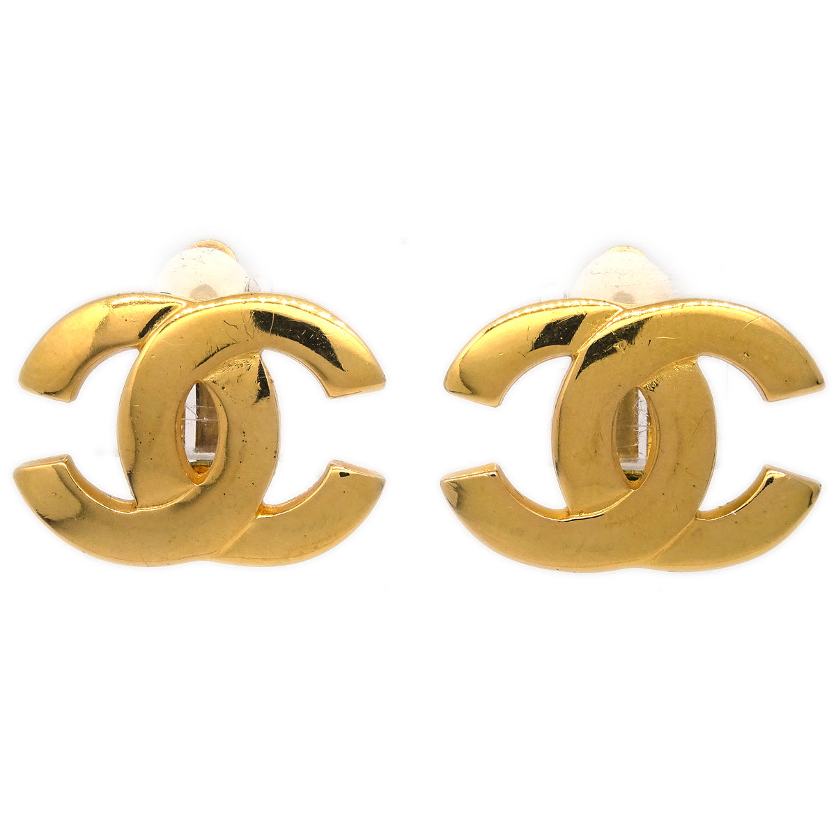 Chanel Gold CC Earrings Clip-On 02P