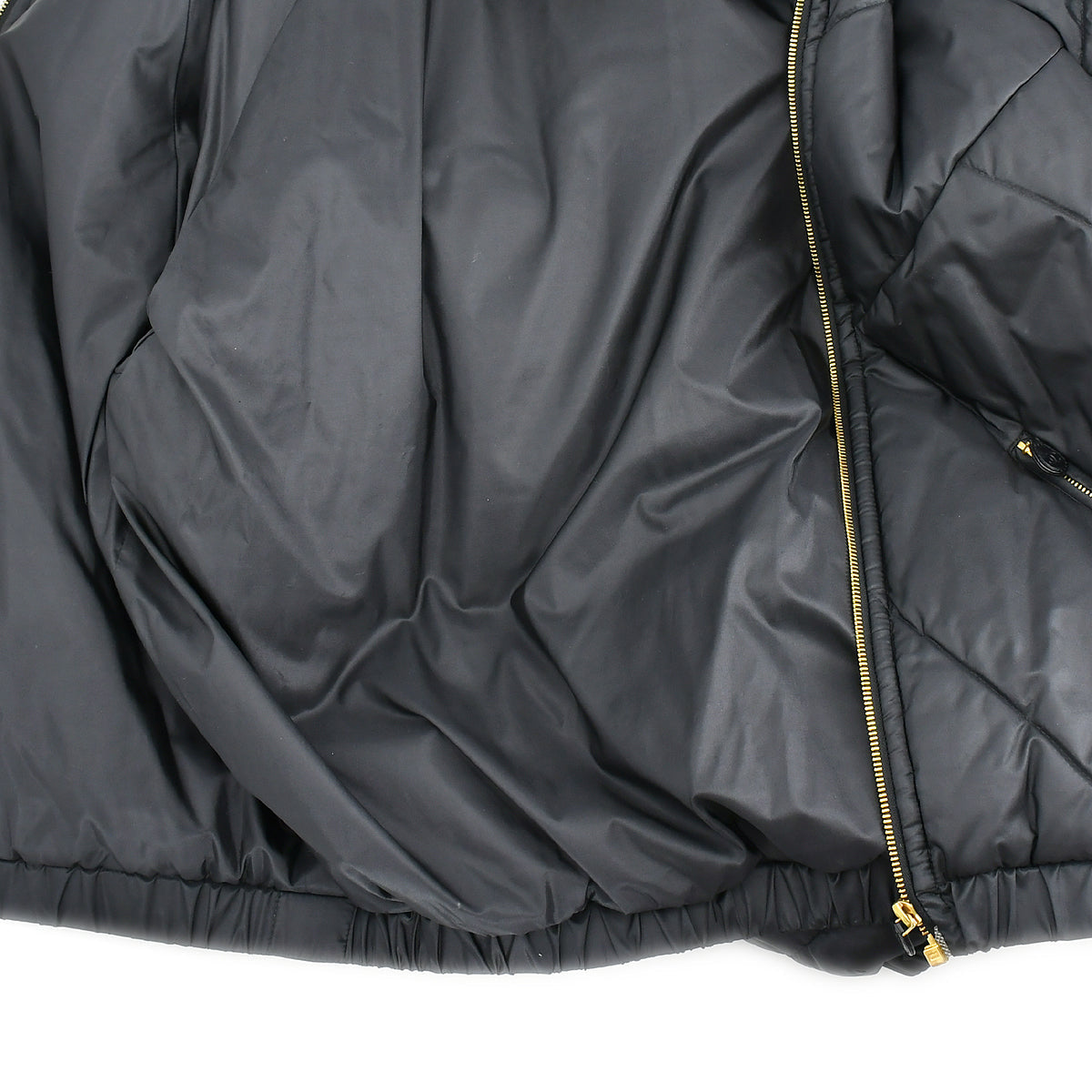 Chanel Zip Up Jacket Black #40