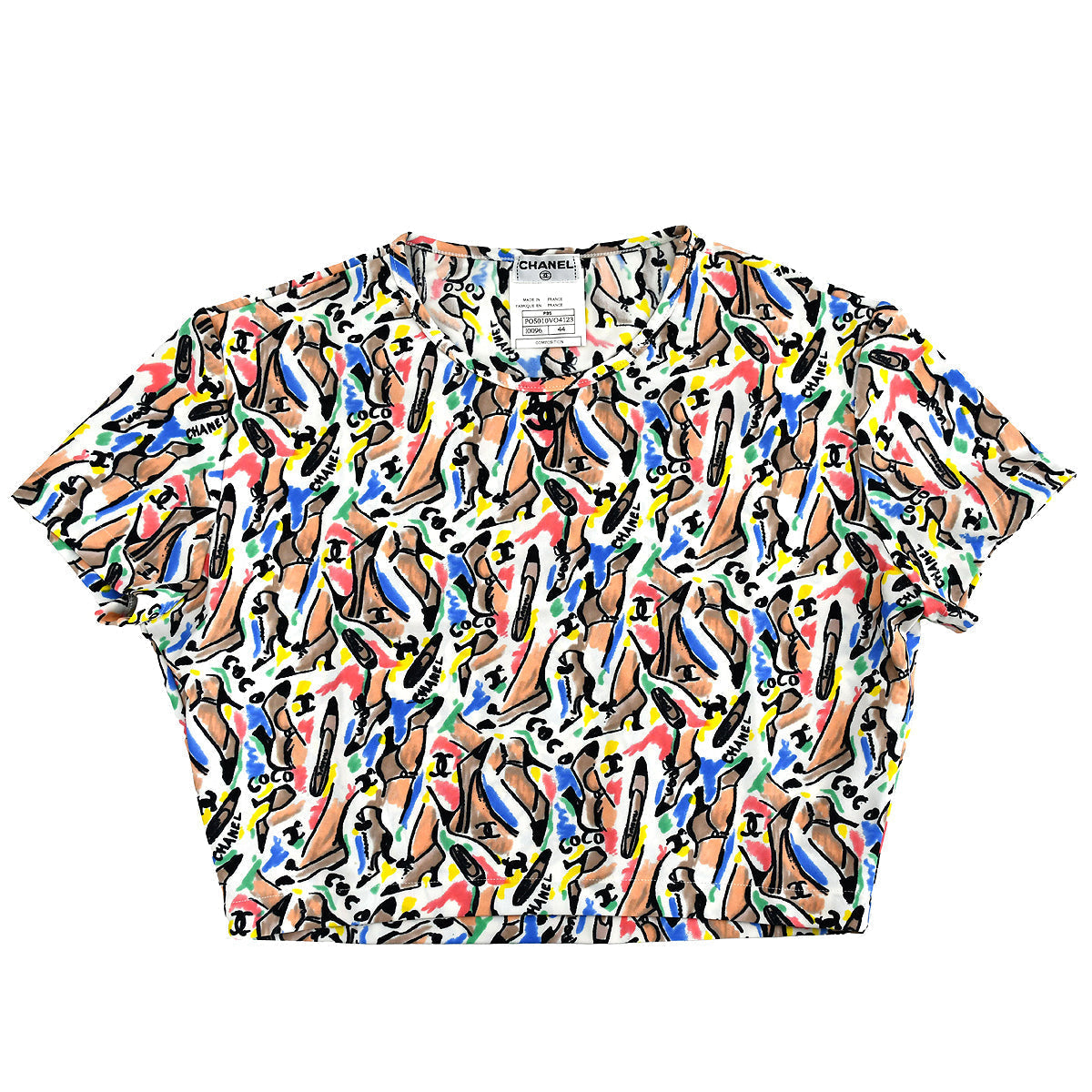 Chanel Cropped T-shirt Multicolor P95 #44