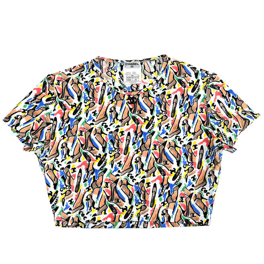 Chanel Cropped T-shirt Multicolor P95 #44