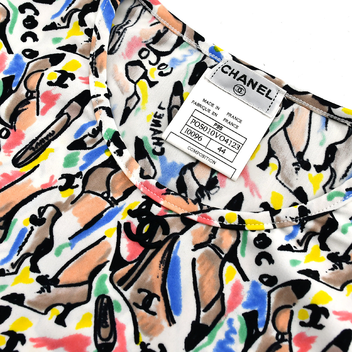 Chanel Cropped T-shirt Multicolor P95 #44