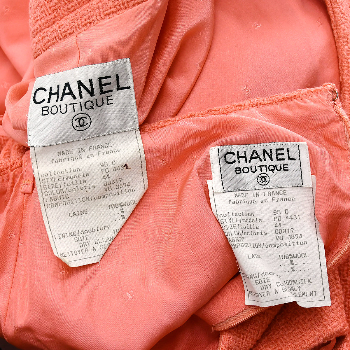 Chanel Setup Suit Jacket Skirt Pink 95C #44