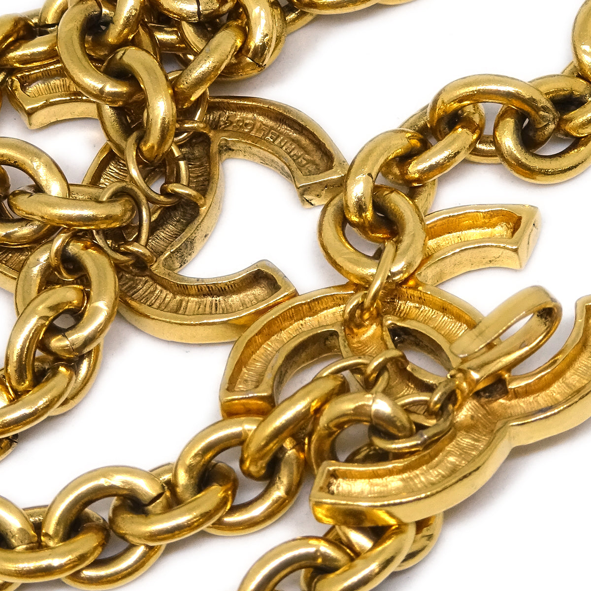 Chanel CC Chain Belt Gold 684 Small Good