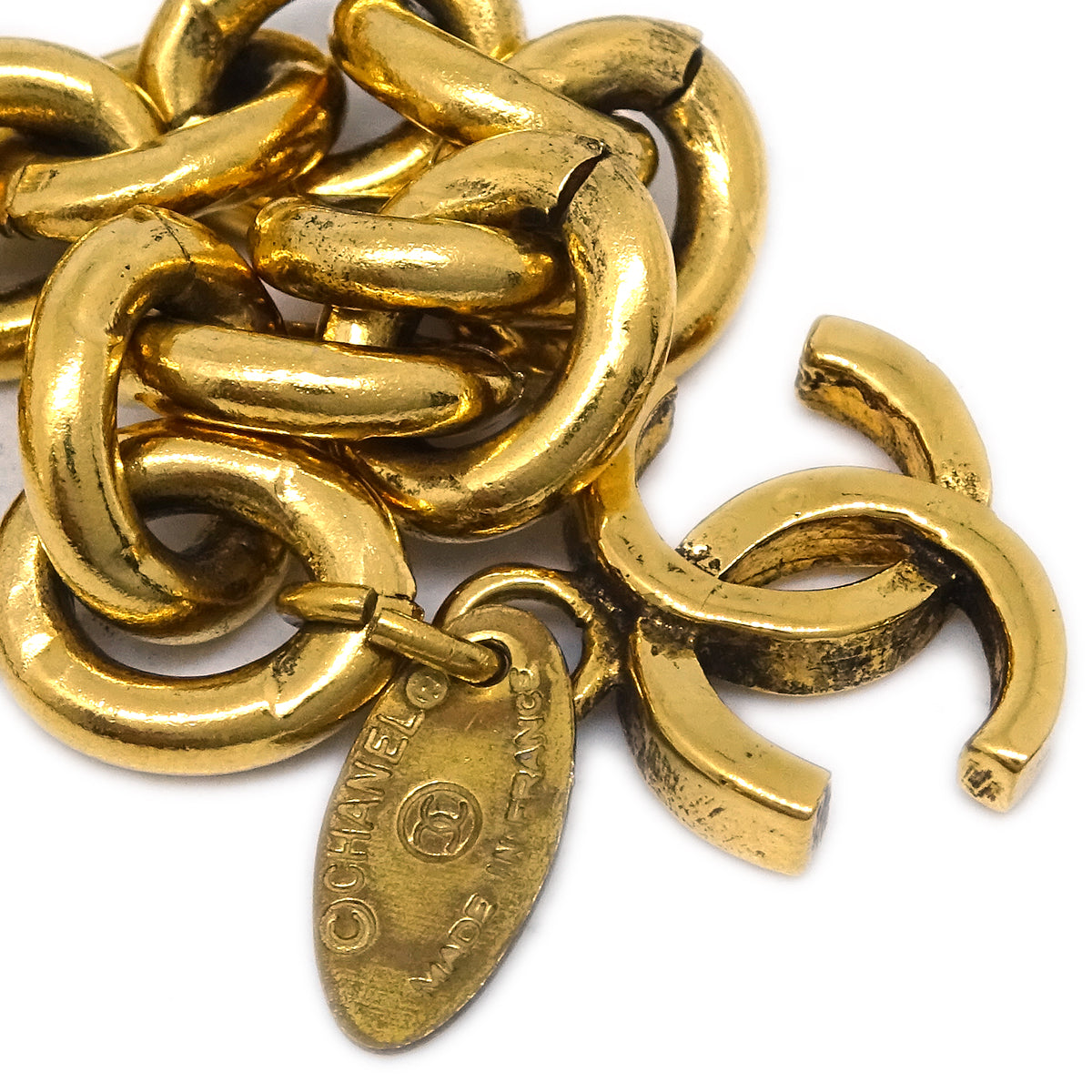 Chanel CC Chain Belt Gold 684 Small Good