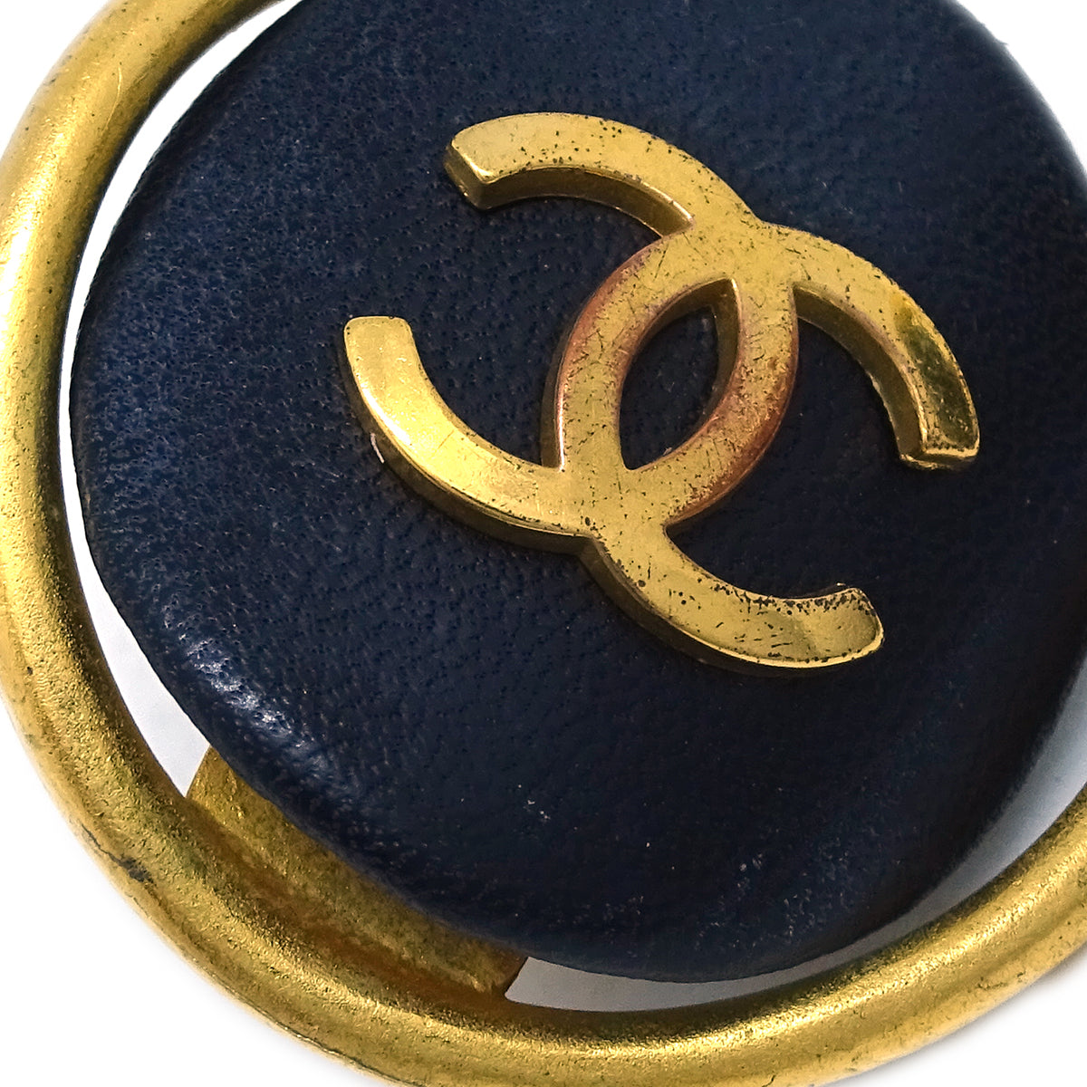 Chanel Gold Button Earrings Clip-On 93A