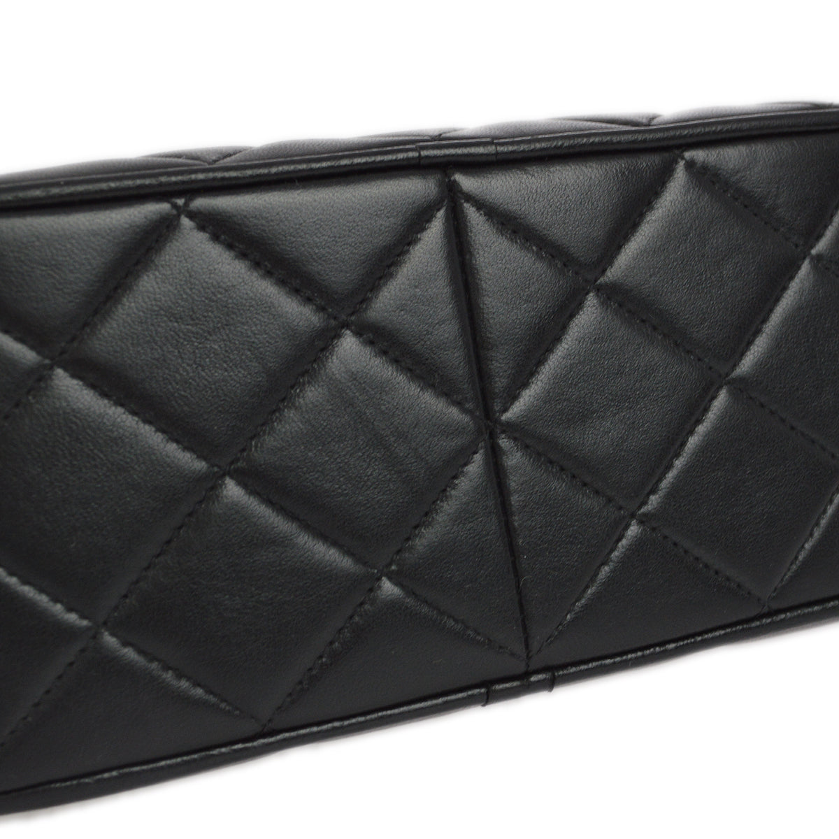 Chanel 1991-1994 Black Lambskin Camera Bag Mini
