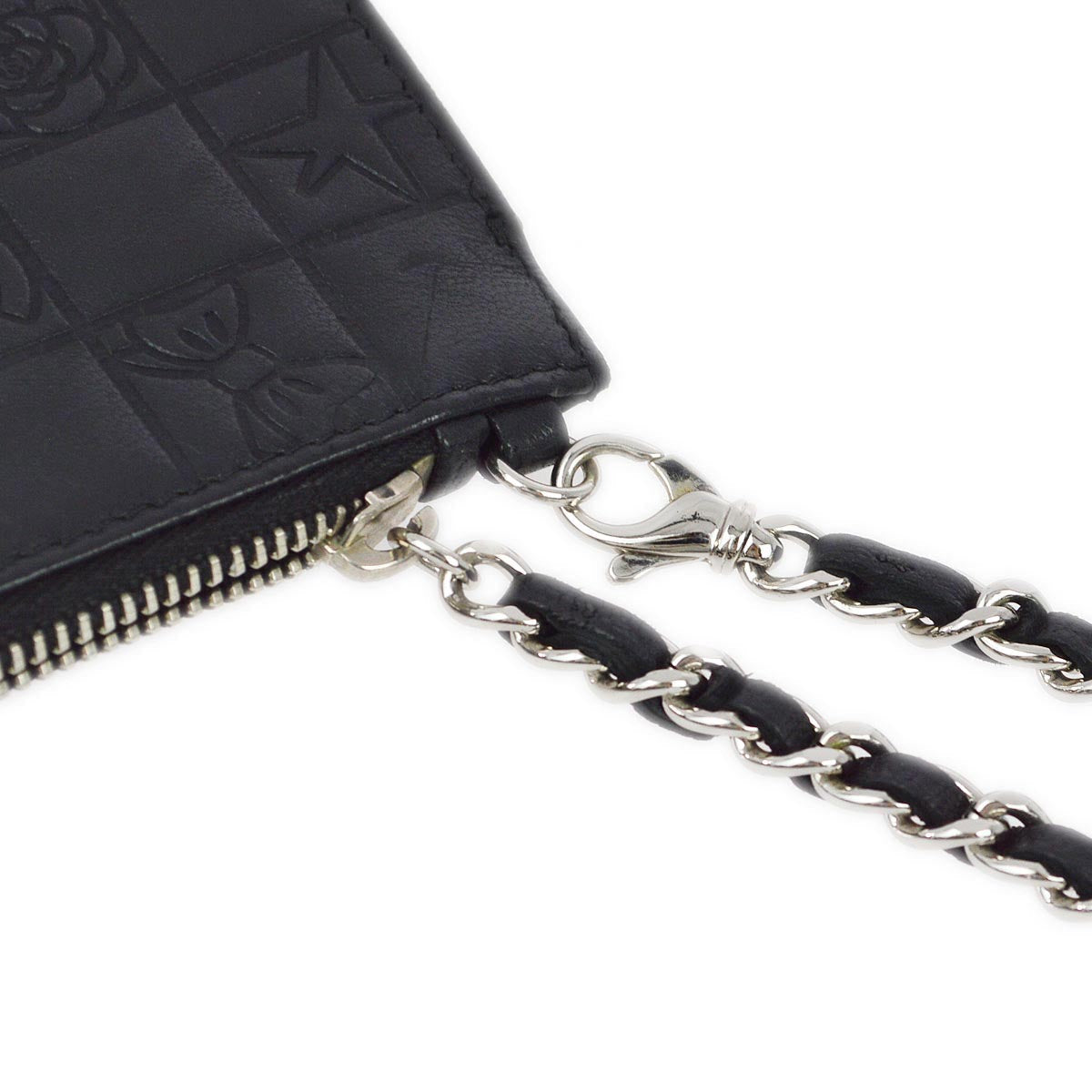 Chanel 2004-2005 Black Lambskin Icon Chain Handbag