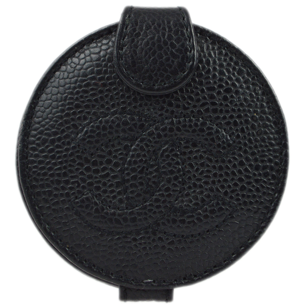 Chanel Black Caviar Compact Mirror Small Good