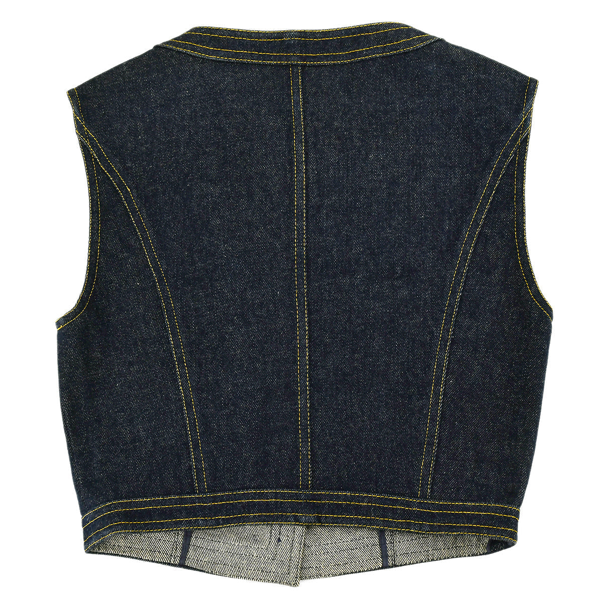 Chanel Sleeveless Vest Denim Jacket Indigo
