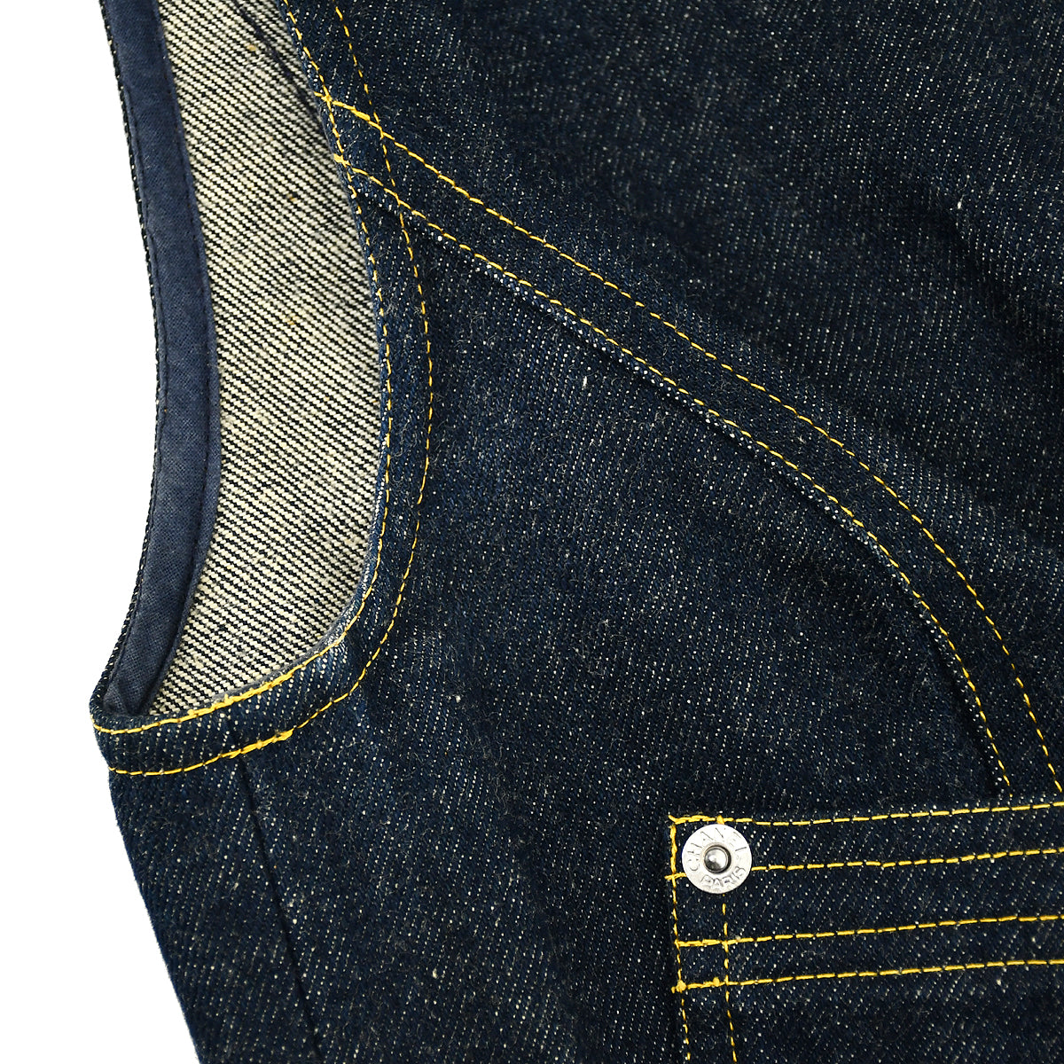 Chanel Sleeveless Vest Denim Jacket Indigo